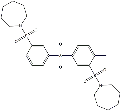 1-[(5-{[3-(1-azepanylsulfonyl)phenyl]sulfonyl}-2-methylphenyl)sulfonyl]azepane Struktur