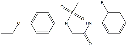 2-[4-ethoxy(methylsulfonyl)anilino]-N-(2-fluorophenyl)acetamide Struktur