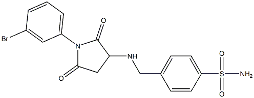 4-({[1-(3-bromophenyl)-2,5-dioxo-3-pyrrolidinyl]amino}methyl)benzenesulfonamide Struktur