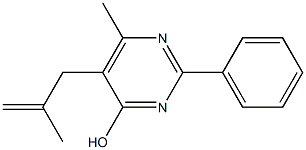 6-methyl-5-(2-methyl-2-propenyl)-2-phenyl-4-pyrimidinol Struktur