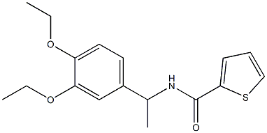 N-[1-(3,4-diethoxyphenyl)ethyl]-2-thiophenecarboxamide Struktur