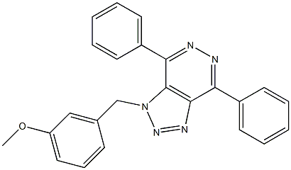 3-[(4,7-diphenyl-1H-[1,2,3]triazolo[4,5-d]pyridazin-1-yl)methyl]phenyl methyl ether Struktur