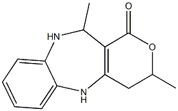 3,11-dimethyl-4,5,10,11-tetrahydropyrano[4,3-b][1,5]benzodiazepin-1(3H)-one Struktur