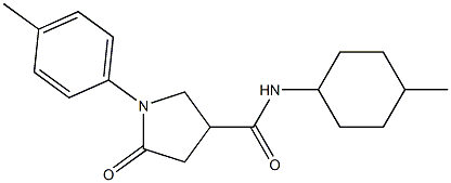 N-(4-methylcyclohexyl)-1-(4-methylphenyl)-5-oxo-3-pyrrolidinecarboxamide Struktur