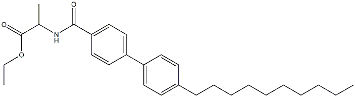 ethyl 2-{[(4'-decyl[1,1'-biphenyl]-4-yl)carbonyl]amino}propanoate Struktur