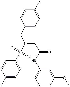 N-(3-methoxyphenyl)-2-{(4-methylbenzyl)[(4-methylphenyl)sulfonyl]amino}acetamide Struktur