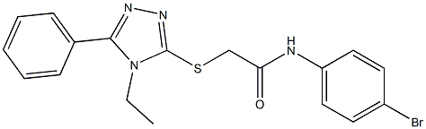 N-(4-bromophenyl)-2-[(4-ethyl-5-phenyl-4H-1,2,4-triazol-3-yl)sulfanyl]acetamide Struktur