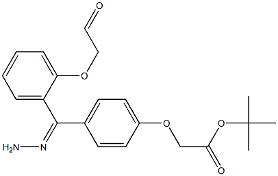 tert-butyl {4-[2-(phenoxyacetyl)carbohydrazonoyl]phenoxy}acetate Struktur