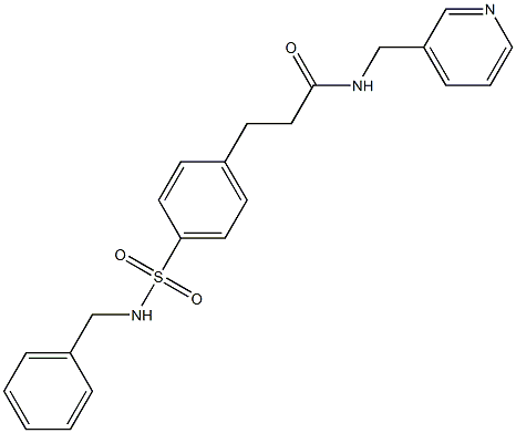 3-{4-[(benzylamino)sulfonyl]phenyl}-N-(3-pyridinylmethyl)propanamide Struktur