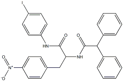 2-[(diphenylacetyl)amino]-3-{4-nitrophenyl}-N-(4-iodophenyl)propanamide Struktur