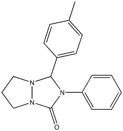 3-(4-methylphenyl)-2-phenyltetrahydro-1H,5H-pyrazolo[1,2-a][1,2,4]triazol-1-one Struktur