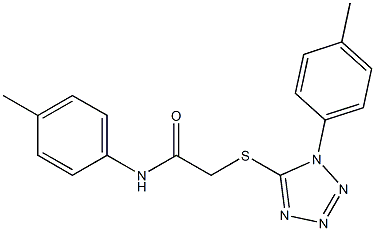 N-(4-methylphenyl)-2-{[1-(4-methylphenyl)-1H-tetraazol-5-yl]sulfanyl}acetamide Struktur