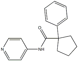 1-phenyl-N-(4-pyridinyl)cyclopentanecarboxamide Struktur