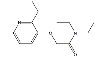 N,N-diethyl-2-[(2-ethyl-6-methyl-3-pyridinyl)oxy]acetamide Struktur