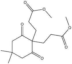 1,1-bis(3-methoxy-3-oxopropyl)-4,4-dimethyl-2,6-dioxocyclohexane Struktur