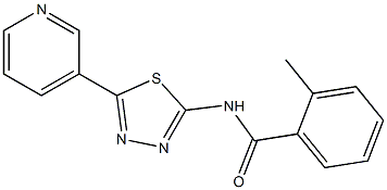 2-methyl-N-[5-(3-pyridinyl)-1,3,4-thiadiazol-2-yl]benzamide Struktur