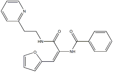 N-[2-(2-furyl)-1-({[2-(2-pyridinyl)ethyl]amino}carbonyl)vinyl]benzamide Struktur