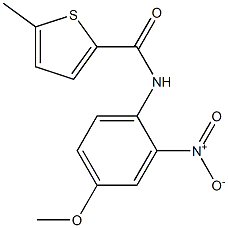 N-{2-nitro-4-methoxyphenyl}-5-methyl-2-thiophenecarboxamide Struktur