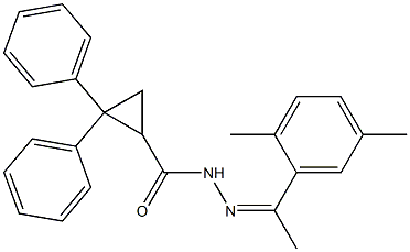 N'-[1-(2,5-dimethylphenyl)ethylidene]-2,2-diphenylcyclopropanecarbohydrazide Struktur