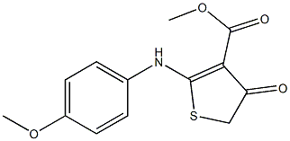 methyl 2-(4-methoxyanilino)-4-oxo-4,5-dihydro-3-thiophenecarboxylate Struktur