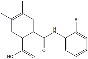 6-[(2-bromoanilino)carbonyl]-3,4-dimethyl-3-cyclohexene-1-carboxylic acid Struktur