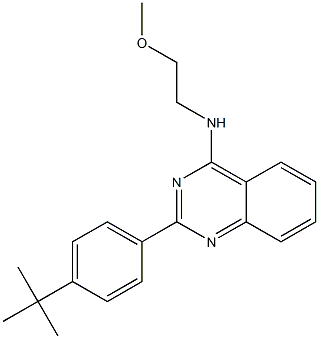 N-[2-(4-tert-butylphenyl)-4-quinazolinyl]-N-(2-methoxyethyl)amine Struktur