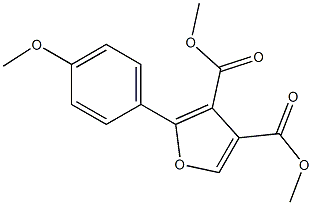 dimethyl 2-(4-methoxyphenyl)-3,4-furandicarboxylate Struktur