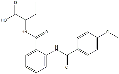 2-({2-[(4-methoxybenzoyl)amino]benzoyl}amino)butanoic acid Struktur