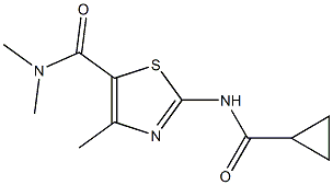 2-[(cyclopropylcarbonyl)amino]-N,N,4-trimethyl-1,3-thiazole-5-carboxamide Struktur