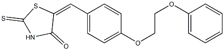 5-[4-(2-phenoxyethoxy)benzylidene]-2-thioxo-1,3-thiazolidin-4-one Struktur