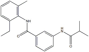 N-(2-ethyl-6-methylphenyl)-3-(isobutyrylamino)benzamide Struktur