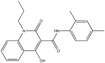 N-(2,4-dimethylphenyl)-4-hydroxy-2-oxo-1-propyl-1,2-dihydro-3-quinolinecarboxamide Struktur