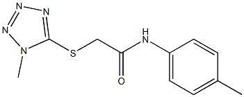 N-(4-methylphenyl)-2-[(1-methyl-1H-tetraazol-5-yl)sulfanyl]acetamide Struktur