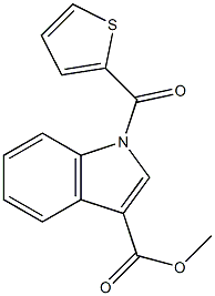 methyl 1-(2-thienylcarbonyl)-1H-indole-3-carboxylate Struktur