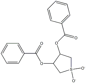 4-(benzoyloxy)-1,1-dioxidotetrahydro-3-thienyl benzoate Struktur