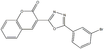 3-[5-(3-bromophenyl)-1,3,4-oxadiazol-2-yl]-2H-chromen-2-one Struktur