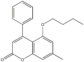 5-butoxy-7-methyl-4-phenyl-2H-chromen-2-one Struktur