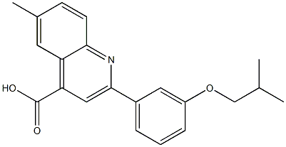 2-(3-isobutoxyphenyl)-6-methyl-4-quinolinecarboxylic acid Struktur