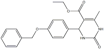 ethyl 6-methyl-2-oxo-4-{4-[(phenylmethyl)oxy]phenyl}-1,2,3,4-tetrahydropyrimidine-5-carboxylate Struktur