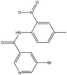 5-bromo-N-{2-nitro-4-methylphenyl}nicotinamide Struktur