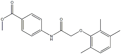 methyl 4-{[(2,3,6-trimethylphenoxy)acetyl]amino}benzoate Struktur