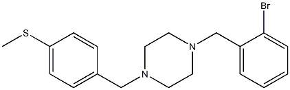 4-{[4-(2-bromobenzyl)-1-piperazinyl]methyl}phenyl methyl sulfide Struktur