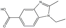 1-ethyl-2-methyl-1H-benzimidazole-5-carboxylic acid Struktur