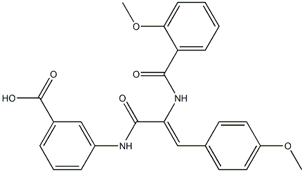 3-{[2-[(2-methoxybenzoyl)amino]-3-(4-methoxyphenyl)acryloyl]amino}benzoic acid Struktur