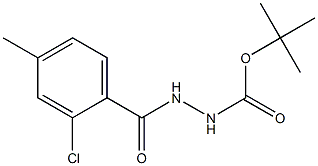 tert-butyl 2-(2-chloro-4-methylbenzoyl)hydrazinecarboxylate Struktur