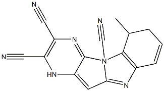 6-methyl-6H-pyrazino[2',3':4,5]pyrrolo[1,2-a]benzimidazole-2,3,5-tricarbonitrile Struktur