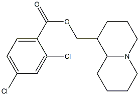 octahydro-2H-quinolizin-1-ylmethyl 2,4-dichlorobenzoate Struktur