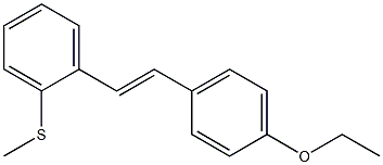 ethyl 4-{2-[2-(methylsulfanyl)phenyl]vinyl}phenyl ether Struktur