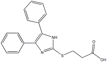 3-[(4,5-diphenyl-1H-imidazol-2-yl)sulfanyl]propanoic acid Struktur