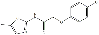 2-(4-chlorophenoxy)-N-(5-methyl-1,3-thiazol-2-yl)acetamide Struktur